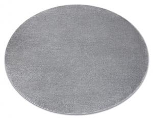 Dywany Luszczow Kusový koberec kulatý SOFTY Jednobarevný, šedá Rozměr koberce: 120 cm KRUH