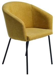Hořčicově žlutá čalouněná jídelní židle Unique Furniture Easton