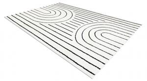 Moderní koberec MODE 8494 geometrická krémová / černá velikost 120x170 cm | krásné koberce cz