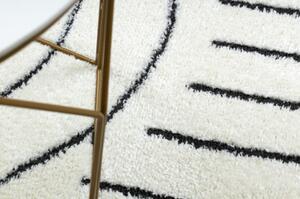 Moderní koberec MODE 8494 geometrická krémová / černá velikost 120x170 cm | krásné koberce cz