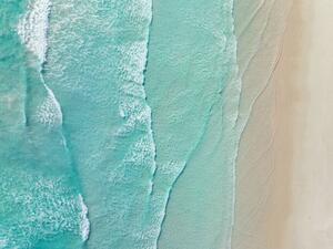 Fotografie Waves from the Southern Ocean washing, Abstract Aerial Art, (40 x 30 cm)