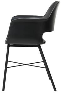 Černá plastová jídelní židle s područkami Unique Furniture Whistler