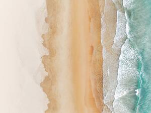 Fotografie Idyllic beach scene photographed from a, Abstract Aerial Art