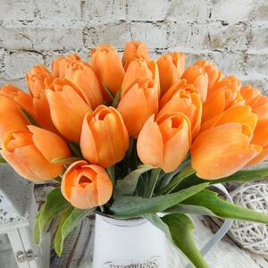 Umělý tulipán světle oranžový- 43 cm, č. 24
