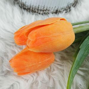 Umělý tulipán světle oranžový- 43 cm, č. 24
