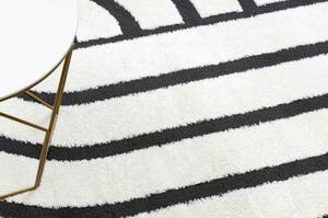 Moderní koberec MODE 8631 geometrická krémová / černá velikost 120x170 cm | krásné koberce cz