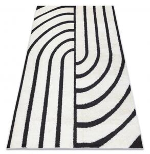 Moderní koberec MODE 8631 geometrická krémová / černá velikost 180x270 cm | krásné koberce cz
