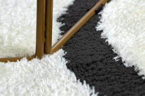 Moderní koberec MODE 8631 geometrická krémová / černá velikost 120x170 cm | krásné koberce cz