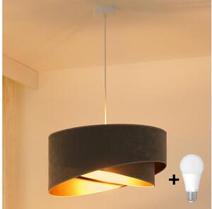 Brilagi - LED Lustr na lanku LYRA 1xE27/15W/230V šedá/zlatá