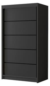 Šatní skříň LIMIO 2, 96,8x200x58,1, černá