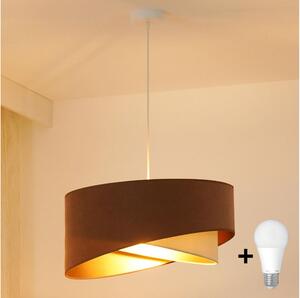 Brilagi - LED Lustr na lanku LYRA 1xE27/15W/230V hnědá/krémová/zlatá