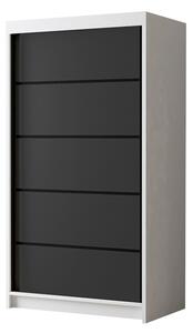 Šatní skříň LIVIO 4, 96,8x200x58,1, bílá/černá