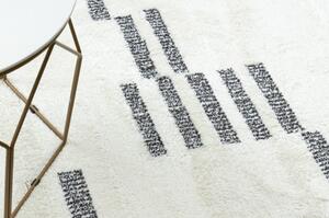 Moderní koberec MODE 8511 geometrická krémová / černá velikost 120x170 cm | krásné koberce cz