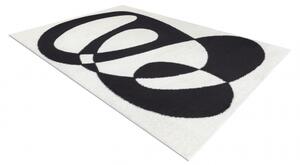 Moderní koberec MODE 8531 abstrakce krémová / černá velikost 120x170 cm | krásné koberce cz