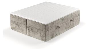 Světle hnědá boxspring postel s úložným prostorem 140x200 cm Yoko – Maison de Rêve