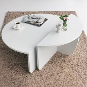 Konferenční stolek PODIUM bílá, set 2 ks