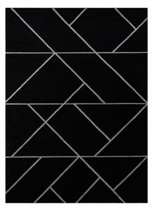 Koberec EMERALD výhradní 7543 glamour, stylový geometrický černý / st velikost 80x150 cm | krásné koberce cz