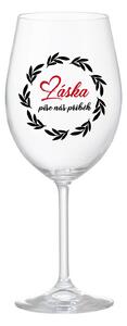LÁSKA PÍŠE NÁŠ PŘÍBĚH - čirá sklenice na víno 350 ml