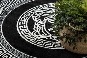 Kulatý koberec HAMPTON Medusa medúza řecký černý velikost kruh 160 cm | krásné koberce cz