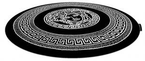 Kulatý koberec HAMPTON Medusa medúza řecký černý velikost kruh 120 cm | krásné koberce cz