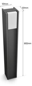 PH 8721103118516 Hue Turaco venkovní sloupkové LED svítidlo A60 WCA antracit 1000-20000K RGB - PHILIPS