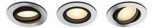 PH 8720169319813 Hue WA Milliskin zápustné LED svítidlo 3xGU10 4,2W 400lm 2200-6500K 9cm kulaté IP20, hliník - PHILIPS