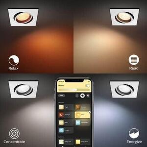 PH 8720169319219 Hue WACA Centura podhledové LED svítidlo GU10 5,7W 350lm 2000-6500K RGB IP20 hranaté bílé - PHILIPS