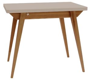Béžový lakovaný rozkládací jídelní stůl RAGABA ENVELOPE 90 / 130 x 65 / 90 cm