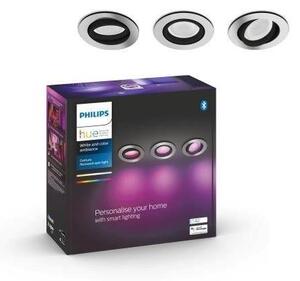 PH 8720169318854 Hue WACA Centura podhledové LED svítidlo 3x GU10 5,7W 350lm 2000-6500K RGB kulaté IP20 hliník - PHILIPS