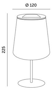 LED Solární stolní lampa LUVETRA LED/1xAA 4000K IP44 200 mAh bílá