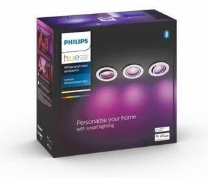 PH 8720169319097 Hue WACA Centura podhledové LED svítidlo 3x GU10 5,7W 350lm 2000-6500K RGB kulaté IP20 bílé - PHILIPS