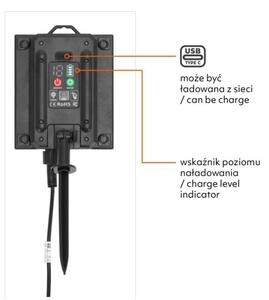 LED Stm solární řetěz STARLIGHT NEO 10xE27/3,7V 2700K IP54 1200 mAh 11,5m + DO