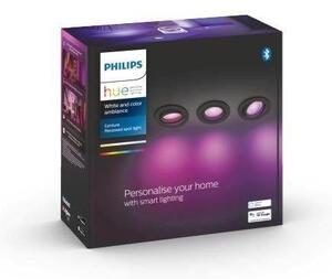 PH 8720169318977 Hue WACA Centura podhledové LED svítidlo 3x GU10 5,7W 350lm 2000-6500K RGB kulaté IP20 černé - PHILIPS