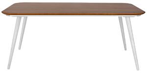 Dřevěný jídelní stůl RAGABA CONTRAST 180 x 90 cm s bílou podnoží