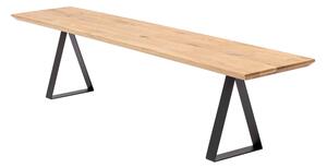Dubová masivní lavice Delta - 160 cm