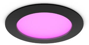 PH 8720169264274 Hue WCA Slim L zápustné svítidlo LED 12W 930lm 2200-6500K RGB CRI80 17cm kulaté IP44, černé - PHILIPS