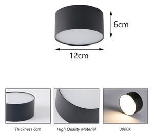 Brilagi - LED Koupelnové stropní svítidlo FORIS LED/14W/230V pr. 12 cm čern IP44