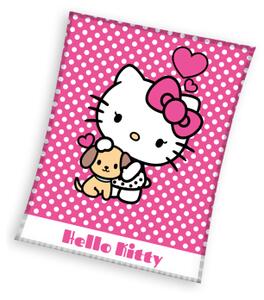 Dětská mikroplyšová deka 130 x 170 cm - Hello Kitty Puppie