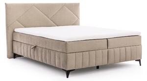 Postel boxspring Wasil 160x200 s úložným prostorem - béžová látka Element 6