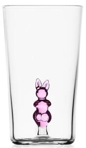 Ichendorf Milano designové sklenice na vodu Animal Farm Longdrink Pink Rabbit