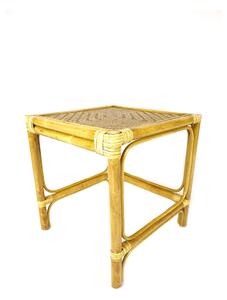 Ratanový stolek hranatý, světlý ratanový stolek malý