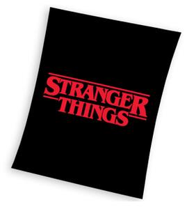 Dětská mikroplyšová deka 130 x 170 cm - Stranger Things Black