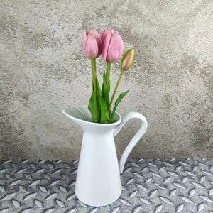 Gumové tulipány růžové- 39 cm, svazek 5 ks