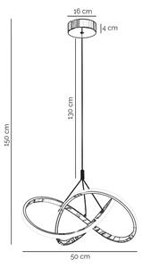 ONLI - LED Lustr na lanku LOOP LED/40W/230V 4000K lesklý chrom
