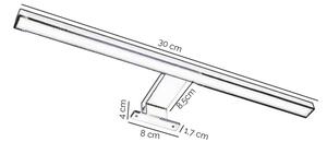 ONLI-LED Koup. osvětlení zrcadla NEMO LED/4,5W/230V 4000K 30cm IP44 lesklý chrom