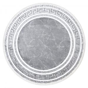 Kulatý koberec GLOSS moderni 2813 27 stylový, rám, řecký šedá velikost kruh 150 cm | krásné koberce cz