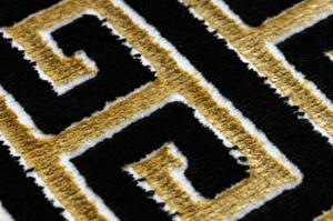 Kulatý koberec GLOSS moderni 6776 86 stylový, rám, řecký černý / zlato velikost kruh 120 cm | krásné koberce cz