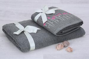 Set ručníku a osušky RUSO tmavě šedý