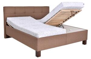 Čalouněná postel Mary 180x200, hnědá, včetně matrace