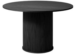 Černý dubový jídelní stůl Unique Furniture Nola 120 cm